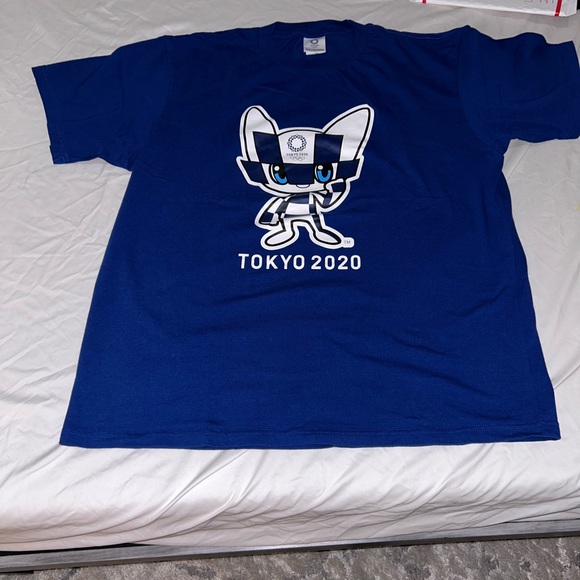 Tokyo 2020 Olympics T Shirt Miraitowa Men's XL Blue Short Sleeve Official Merch - Picture 1 of 4